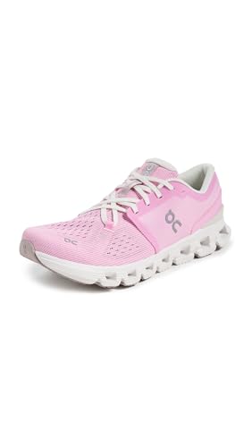 On Women's Cloud X 4 Sneakers, Petal/Sand, 8.5 Medium US
