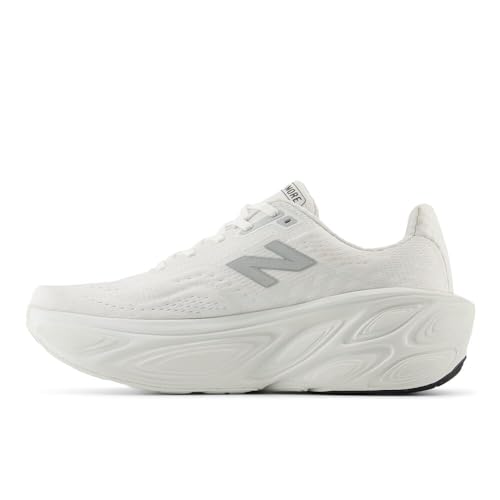 New Balance Men's Fresh Foam X More V5 Running Shoe, White/Reflection/Silver Metallic, 12 M