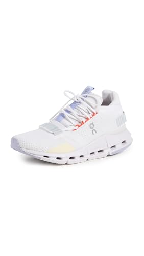 On Women's Cloudnova Sneakers, White/Glacier, 5 Medium US