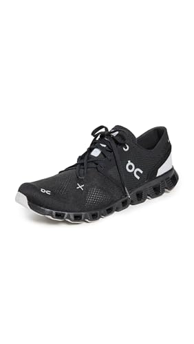 On Women's Cloud X 3 Sneakers, Black, 7 Medium US