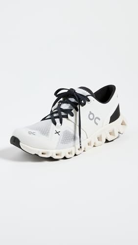 On Women's Cloud X 3 Sneakers, White/Black, 9 Medium US