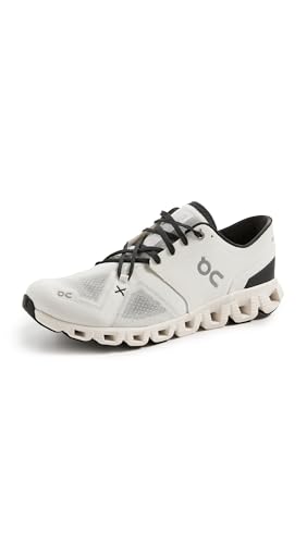 On Men's Cloud X 3 Sneakers, Ivory/Black, 12 Medium US