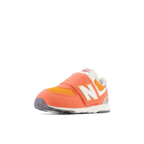 New Balance Kid's 574 V1 70s Racing NEW-B Hook & Loop Sneaker, Gulf Red/White, 3 XW Infant