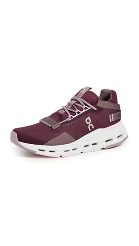 On Women's Cloudnova 2 Sneakers, Maroon/Peony, 7.5 Medium US
