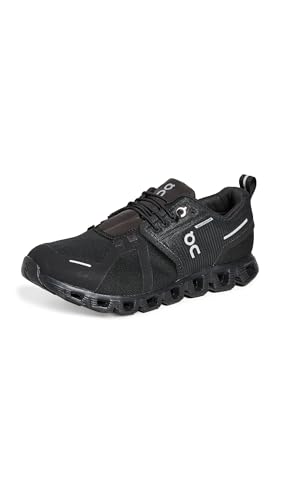 On Women's Cloud 5 Waterproof Sneakers, All Black, 6 Medium US