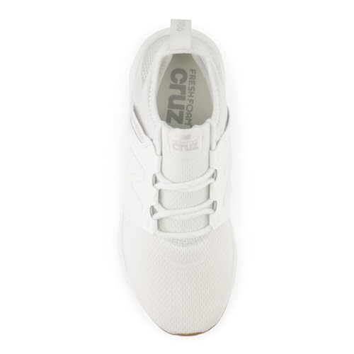 New Balance Women's Fresh Foam X Cruz V3 Running Shoe, White/White/Gum 020, 10 W
