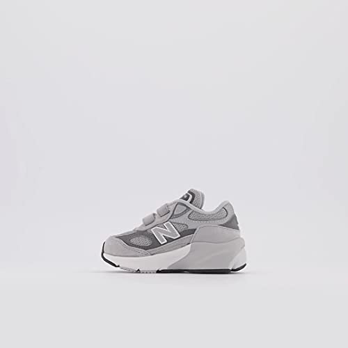 New Balance Kid's 990 V6 Sneaker, Grey/Silver, 11 Medium US