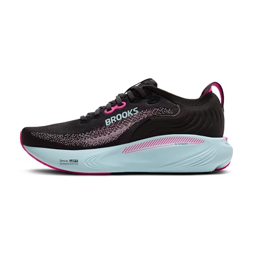 Brooks Women’s Adrenaline GTS 25 Supportive Running & Walking Shoe - Black/Cyber Pink/Iced Aqua - 5 Medium