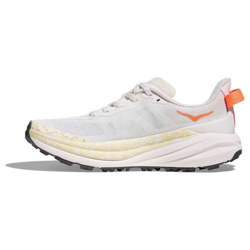 Hoka Women's Speedgoat 6 White/Neon Tangerine 7.5 Medium