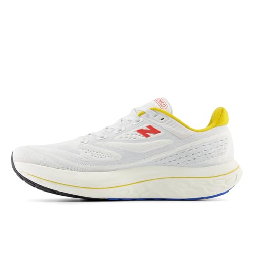 New Balance Men's Fresh Foam X Vongo V6 Running Shoe, White/Ginger Lemon/Black, 7.5 M