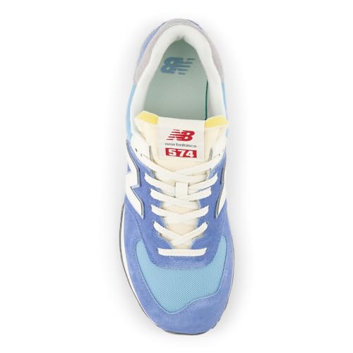 New Balance Unisex 574 V2 70s Racing Sneaker,Blue Laguna/Sea Salt,Men 12 / Women 13.5