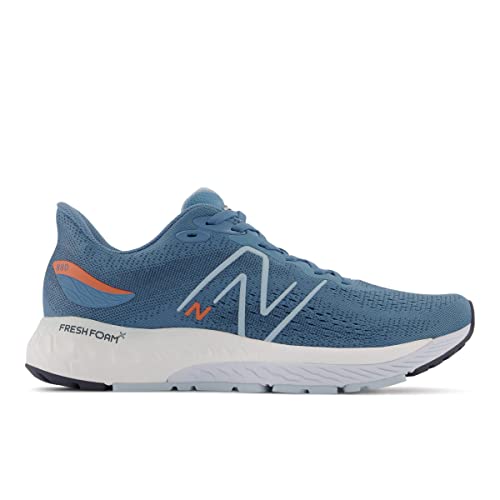 New Balance Men's Fresh Foam X 880 V12 Running Shoe, Spring Tide/Vibrant Orange/Morning Fog, 10.5 M