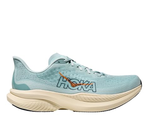 Hoka Men's Mach 6 Sneaker, Clear Sea/Sea Water, 9.5