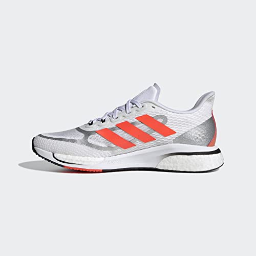 Adidas Women's Supernova Running Shoe, White/Solar Red/Black, 6