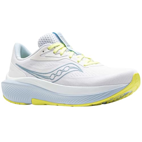 Saucony Women's Echelon 10 Sneaker, White/Ballad, 9.5 Wide
