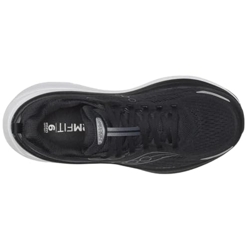 Saucony Men's Hurricane 25 Sneaker, Black/White, 11