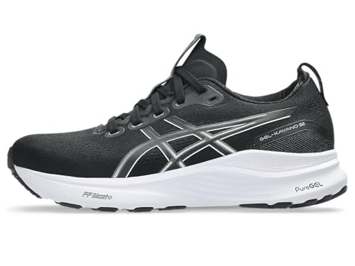 ASICS Kid's Gel-Kayano 32 Grade School Running Shoes, 4, Black/White