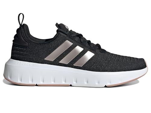Adidas Womens Swift Run23 Core Black/Champagne Metallic/White 10