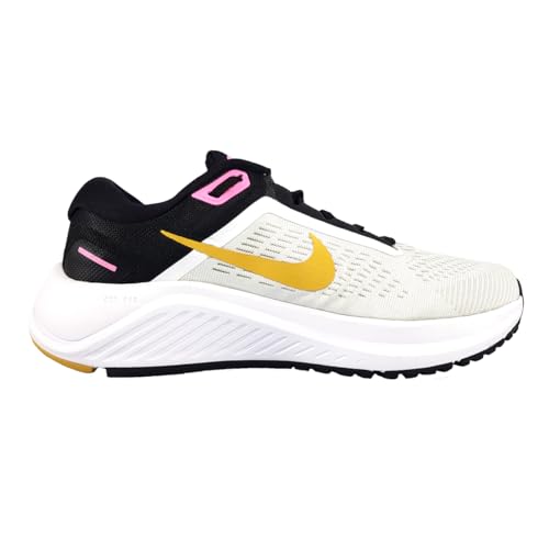 Nike Air Zoom Structure 24 Women's Trainers, White Wheat Gold Black Pink Magic, 7 US