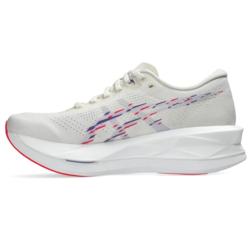 ASICS Women's SONICBLAST Running Shoes, 8, Cream/Blue Fade