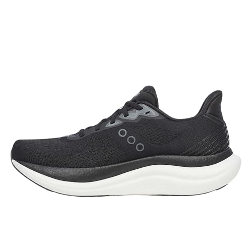 Saucony Men's Triumph 23 Sneaker, Black/White, 12