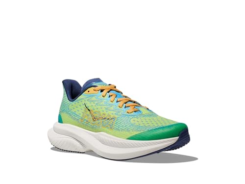 Hoka, Unisex, Mach 6 (Big Kid), Lettuce/Bellwether Blue, 5.5 Big Kid, M