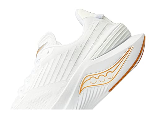 Saucony Men's Endorphin Shift 3 Running Shoe, White/Gum, 8 Wide