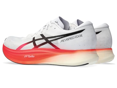 ASICS Unisex METASPEED Edge+ Running Shoes, 5M / 6.5W, White/Black