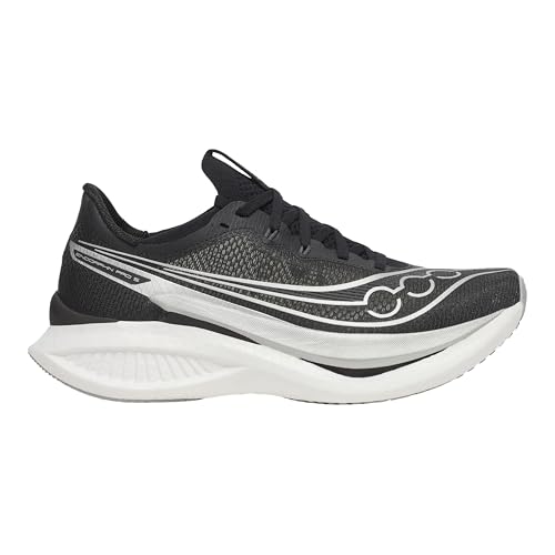 Saucony Men's Endorphin Pro 5 Sneaker, Black/Silver, 9.5
