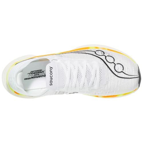 Saucony Unisex Endorphin Elite 2 Sneaker, White/Peel, 11