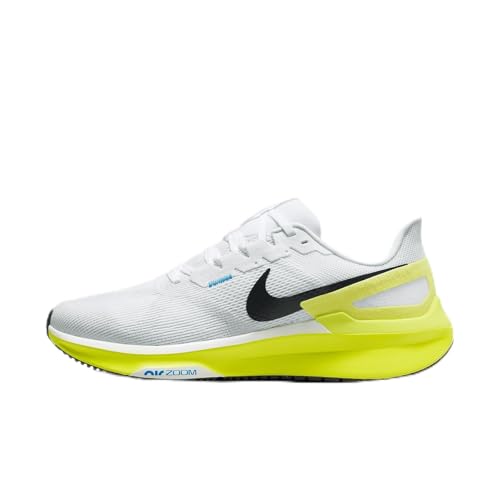 Nike Structure 25 Men's Road Running Shoes, White Black Cyber Photo Blue, 9