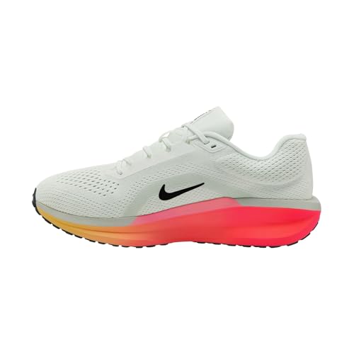 Nike Men's Winflo 11 Road Running Shoes, Summit White/Black-Bright Crimson, 9.5