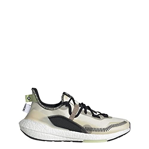adidas Ultraboost 21 X Parley Unisex Shoes Size 8.5, Color: Orbit Grey/Chalky Brown/Almost Lime-White