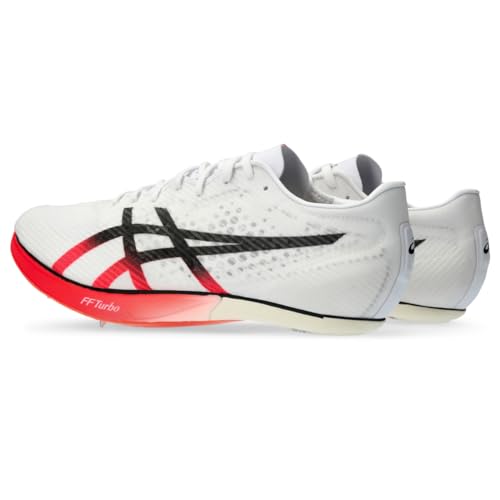 ASICS Unisex METASPEED SP Track & Field Shoe, 8.5M / 10W, White/Black