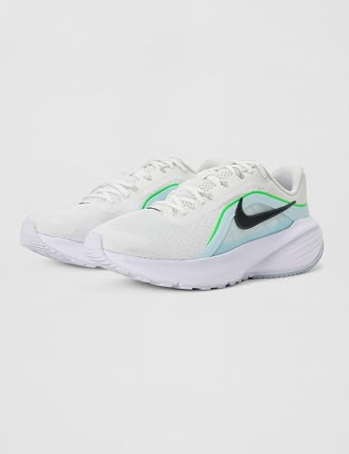 Nike Men's Downshifter 14 Road Running Shoes, White/Black-Glacier Blue-Green Strike, 11