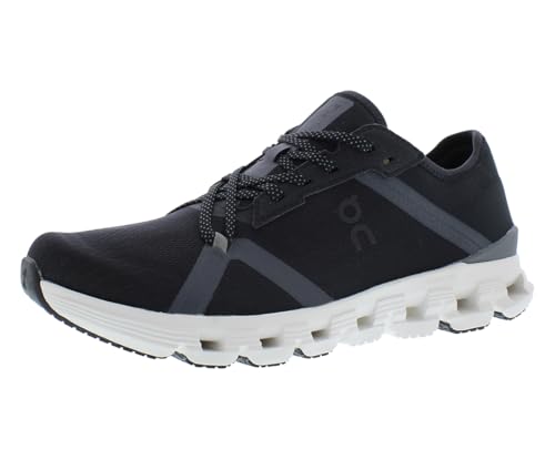 On Women's Cloud X 4 AD Sneakers, Black/Asphalt, 10 Medium US
