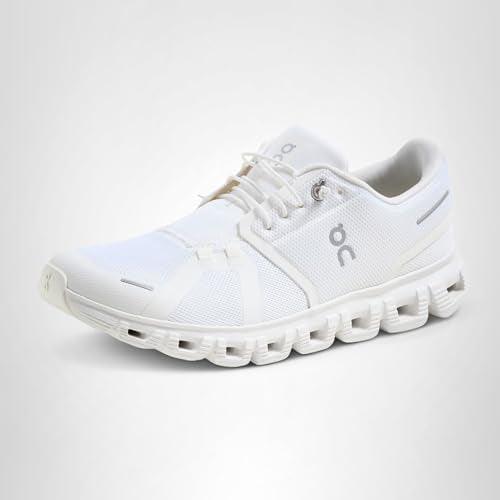 On Women's Cloud 6 Sneakers, White, 8 Medium US
