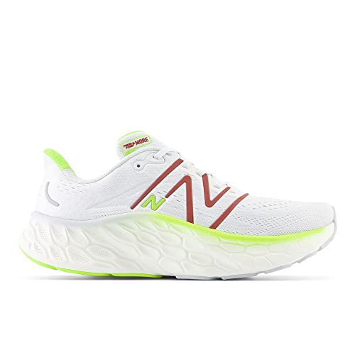 New Balance Men's Fresh Foam X More V4 Running Shoe, Quartz Grey/Thirty Watt/Brick Red, 15 M