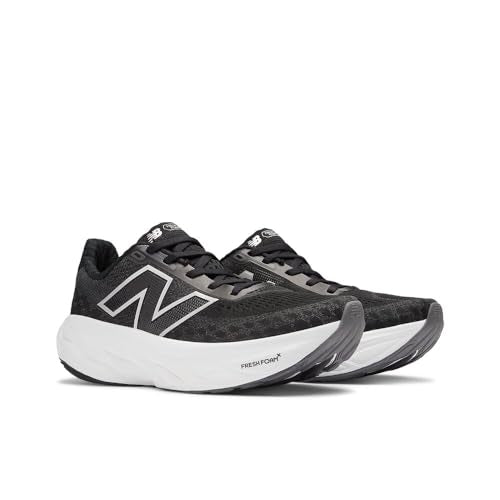 New Balance Kid's Fresh Foam X 1080 V14 Lace-Up Running Shoe, Black/Magnet/Silver Metallic, 3.5 W Big Kid
