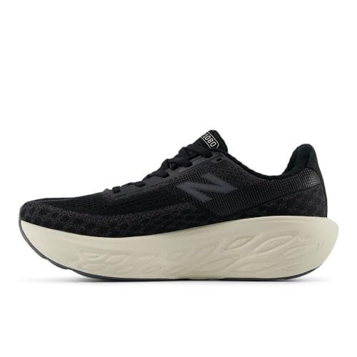 New Balance Women's Fresh Foam X 1080 V14 Running Shoe, Black/Phantom/Sea Salt, 8 M