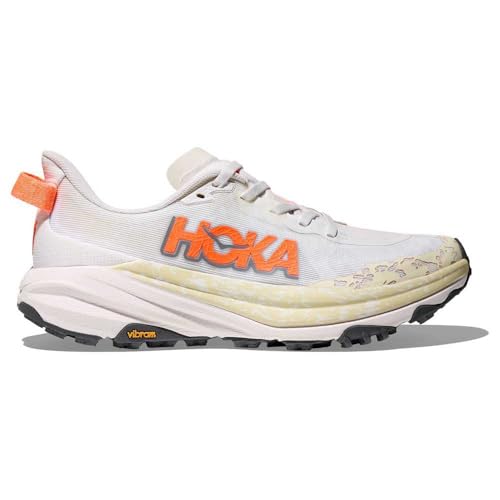 Hoka Women's Speedgoat 6 White/Neon Tangerine 7.5 Medium