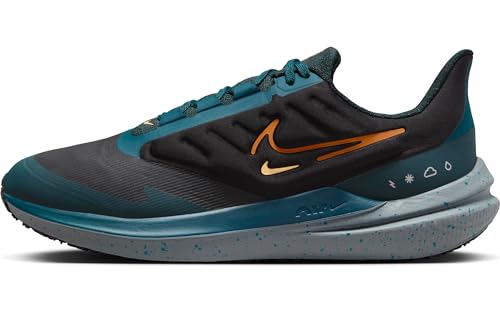 Nike Air Winflo Shield Lowman, Black Safety Orange Geode Teal, 9 US