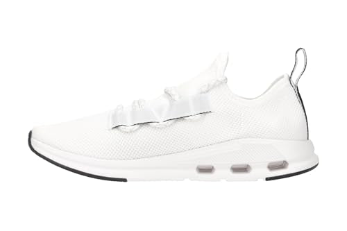 On Women's Cloudeasy Sneakers, Undyed-White | Black, 10.5 Medium US