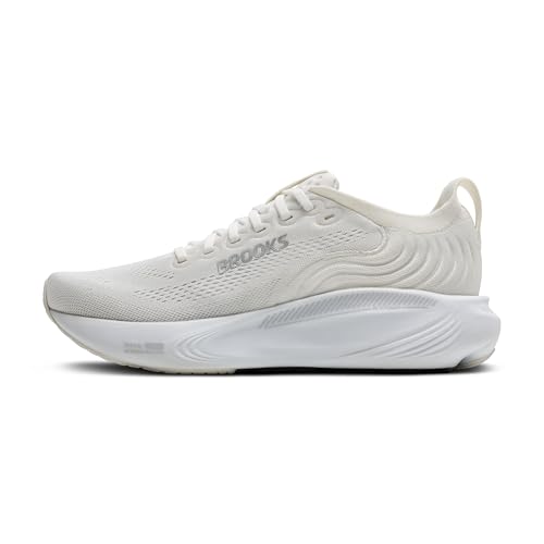 Brooks Women’s Adrenaline GTS 25 Supportive Running & Walking Shoe - White/White/Silver - 9 Medium