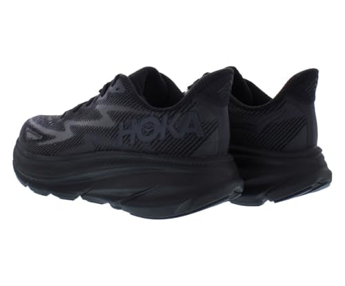 HOKA ONE ONE Clifton 9 Womens Shoes Size 8.5, Color: Black/Black - alternate view 2