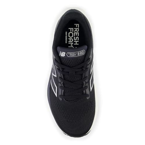New Balance Women's Fresh Foam X 880 V14 Running Shoe, Black/Sea Salt/Silver Metallic, 6.5 XW