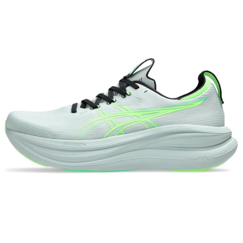 ASICS Men's Gel-Nimbus 28 Running Shoes, 7.5, Cold Moss/Illuminate Green