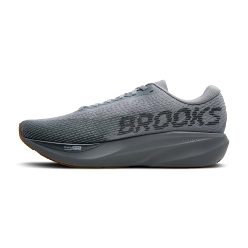Brooks Men’s Ghost AMP Neutral Running Shoe - Primer/Ebony/Oyster - 10 Medium