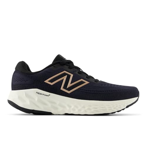New Balance Women's Fresh Foam X EVOZ V4 Running Shoe, Phantom/Black/Silver Metallic, 8 M