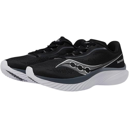 Saucony Men's Kinvara 15 Sneaker, Black/White, 11.5